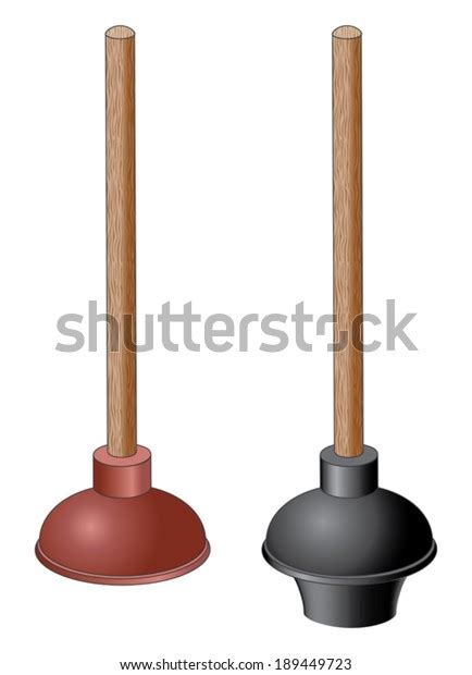 Plunger Illustration Two Types Plungers One Stock Vector (Royalty Free) 189449723 | Shutterstock