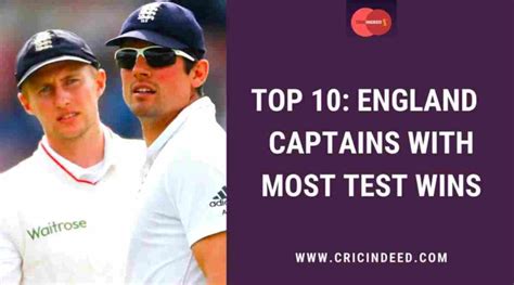 Top 5: England Captains with Most Test Wins - CricIndeed