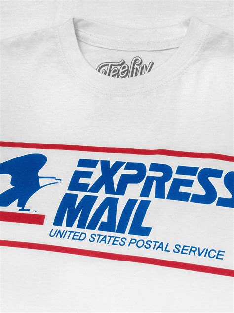 United States Postal Service Express Mail T Shirt White Tee Luv