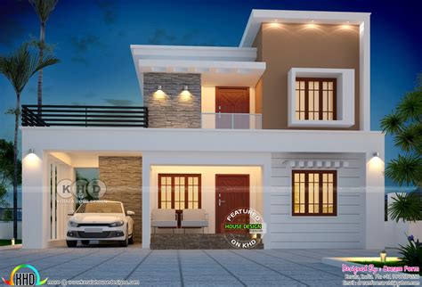 1790 Square Feet Beautiful Modern Flat Roof Home Plan Kerala Home