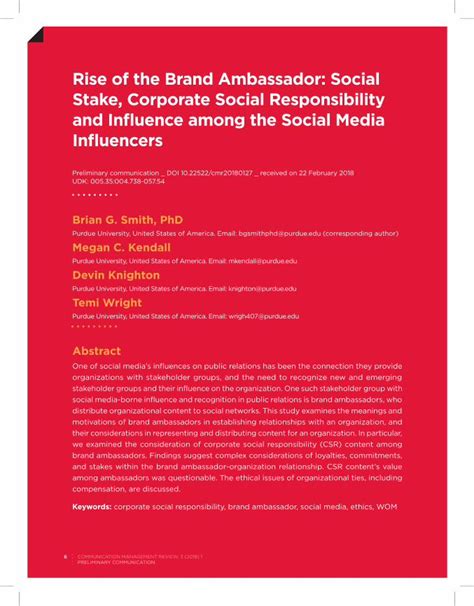 Pdf Rise Of The Brand Ambassador Social Stake Corporate €¦ · 90 Social Media