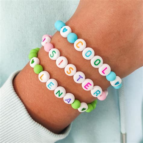 Bracelet Personnalis Enfant Perle Lettre Bijoux Cr Ative Perles