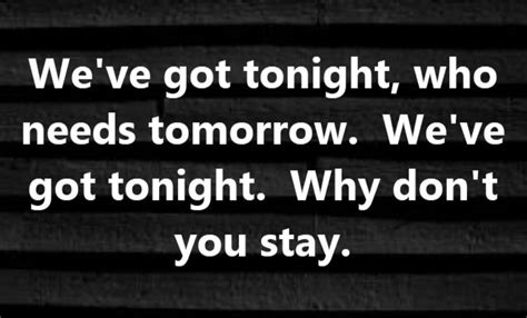 Bob Segar - We've Got Tonight - song lyrics, song quotes, songs, music ...