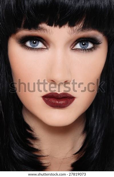 Closeup Portrait Beautiful Brunette Smoky Eyes Stock Photo 27819073 Shutterstock