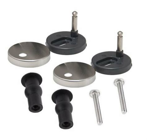 Toilet Seat Top Fix Seat Hinge Hole Fixings Well Nut Screw Rubber Back