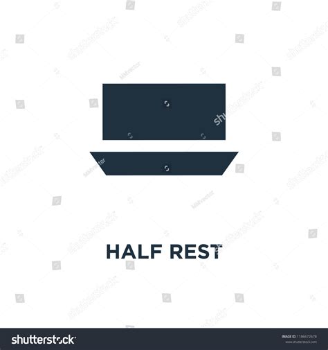 Half Rest Icon Black Filled Vector Stock Vector (Royalty Free ...