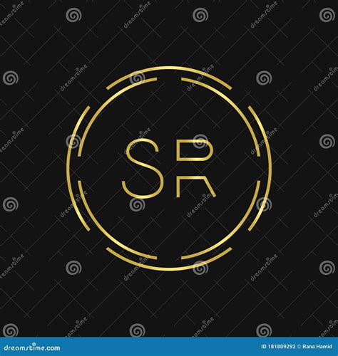 Initial SR Logo Design Creative Typography Vector Template Digital