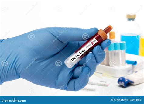 Doping Test; Blood Doping- Test Sample Tube Stock Image - Image of hand ...