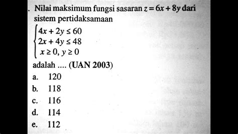 Rumus Nilai Maksimum Beinyu