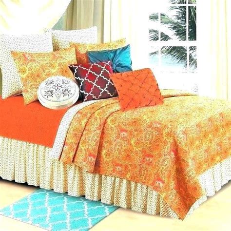 Orange And Turquoise Bedding Looocals Comforter Sets Bed Spreads