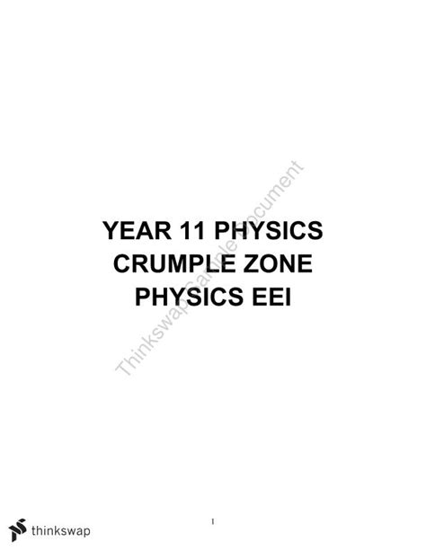 Crumple Zones EEI | Physics - Year 11 QCE | Thinkswap