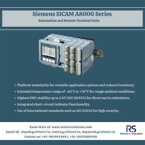 Siemens Sicam A8000 Series Automation And Remote Terminal Units