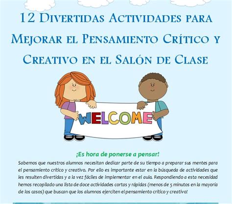 12 Divertidas Actividades Para Mejorar El Pensamiento Crítico Y