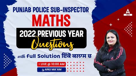 Punjab Police Si Exam Preparation Punjab Police Math Class Previous