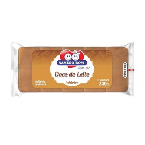 Doce de Leite XAMEGO BOM Tablete 240g Rede Super Líder