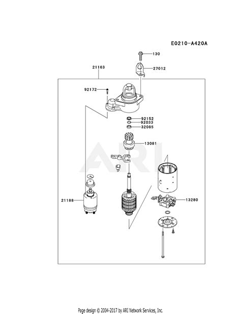 Kawasaki FX850V AS00 4 Stroke Engine FX850V Parts Diagram For STARTER