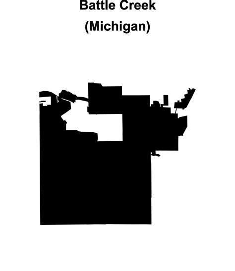 Battle Creek, Michigan blank outline map 56940246 Vector Art at Vecteezy