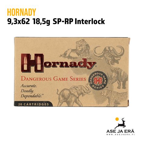 Hornady Dangerous Game 9 3x62 18 5g kivääripatruuna asejaera fi