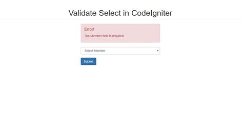 How To Validate Select In CodeIgniter SourceCodester