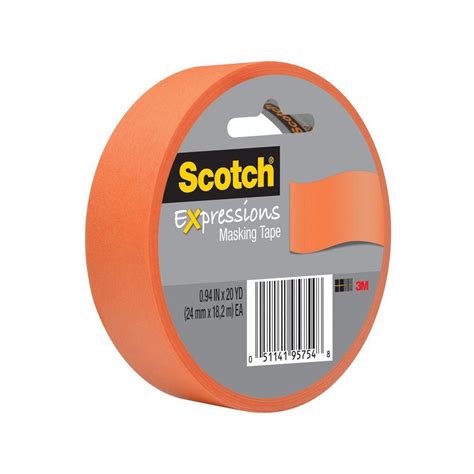 3m Scotch 094 In X 20 Yds Tangerine Expressions Masking Tape Case