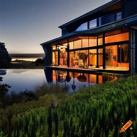 Ultra Luxury Mansion And Garden In New Zealand Wilderness On Craiyon