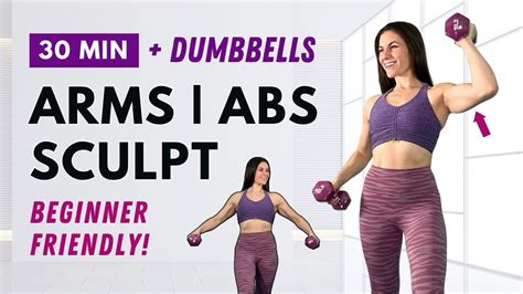 Beginner Arms Abs Sculpt Dumbbells Only Min Workout Upper