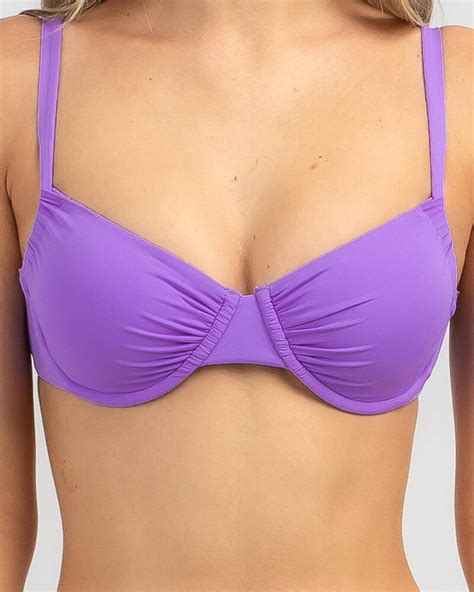 Shop Kaiami Alma Underwire Bikini Top In Hyacinth Fast Shipping And Easy Returns City Beach