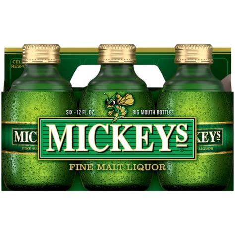 Mickeys Fine Malt Liquor Ale Beer 6 Bottles 12 Fl Oz Fred Meyer