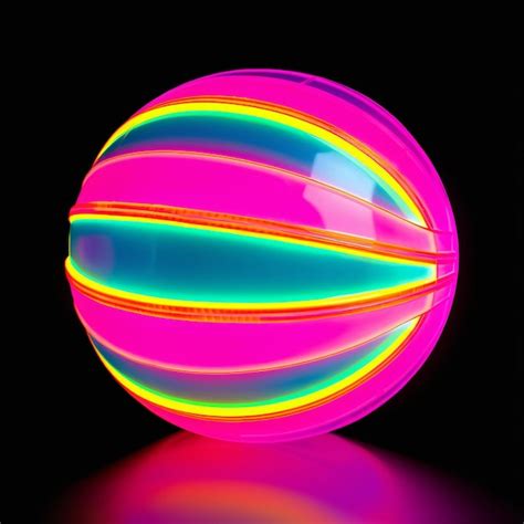 Premium Photo A Colorful Sphere Isolated On Black Background With