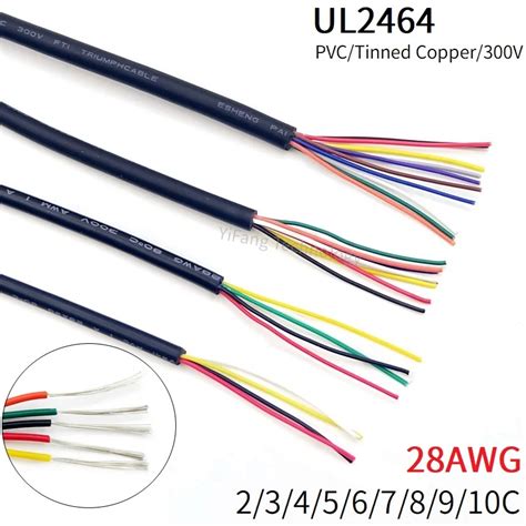 1M 28AWG Sheathed Wire Cable Channel Audio Line 2 3 4 5 6 7 8 9 10