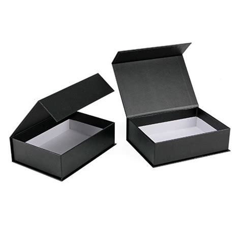 Luxury Black Book Shaped Rigid Cardboard Gift Box Custom Print Paper