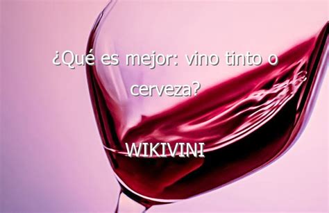 Qué es mejor vino tinto o cerveza WIKIVINI