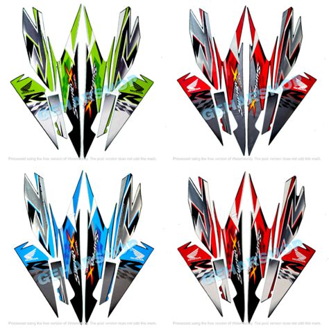 STIKER STRIPING LIS BODY STANDAR MOTOR HONDA SUPRA X 125R 2010 SEPASANG