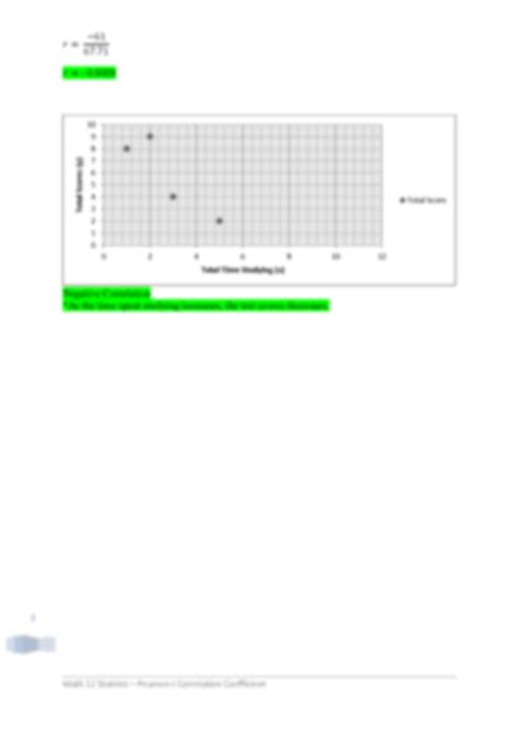 Solution Pearson R Correlation Coefficient Detailed Notes With