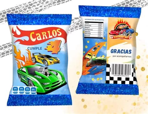 Bolsas De Papas Personalizadas chip Bags Hot Wheels 10pz Envío gratis