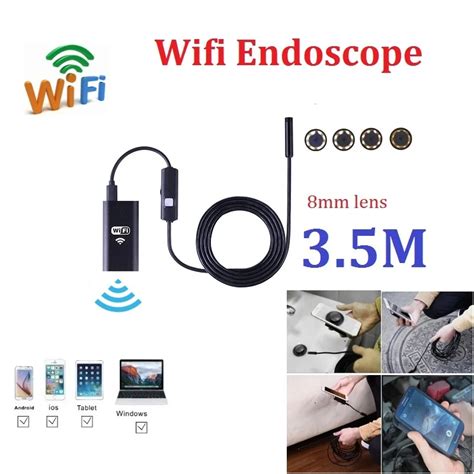 3 5M 8MM Lens IOS Android Endoscope Wifi Endoscope Camera 720P Iphone