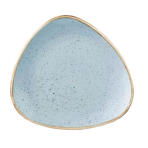 Churchill Stonecast Duck Egg Blue Triangular Plate Mm