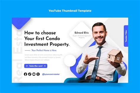 Free Vector Flat Design Abstract Geometric Real Estate Youtube Thumbnail