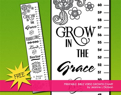 Honeybops Free Bible Verse Printable Growth Chart