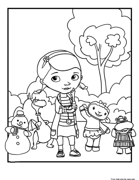 doc mcstuffins coloring pages cartoons printable for kids