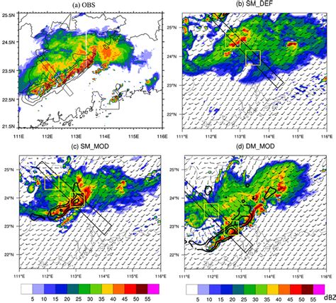 The Radar Reflectivity Unit Dbz From A Observation B Sm Def