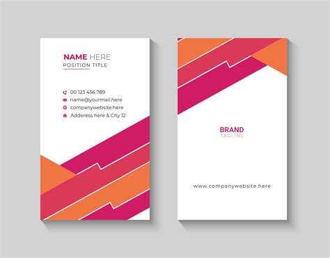 Vertical business card design template 25801637 Vector Art at Vecteezy