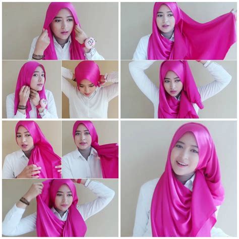 Tutorial Jilbab Satin Satu Trik