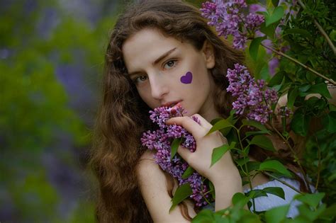 Girl in Lilacs - Copyright © Nino Labartkava. All Rights Reserved. This ...