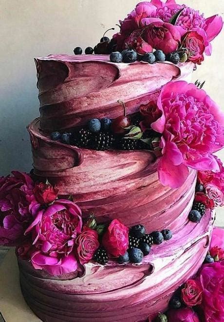 Pink And Purple Colored Wedding Cakes Arabia Weddings