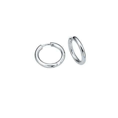 Polished Silver Hoop Earrings Gleeson Goldsmiths