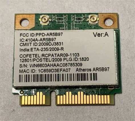 Atheros Ar B Wifi Card Rnd Computers