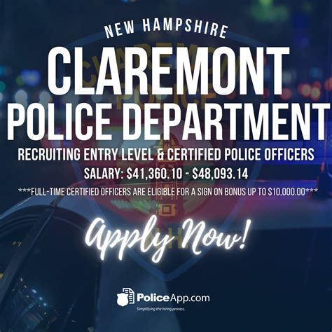 Policeapp On Twitter Claremont Police Department Nh Accepting