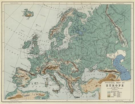 Basic Physical Map Of Europe