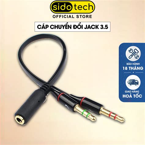 Dây Jack Chuyển Đổi Tai Nghe 3 5mm Sang 2 Cổng 3 5mm Cho Audio Và Mic